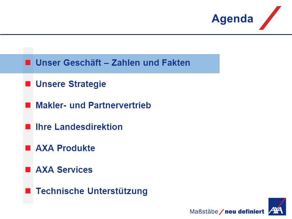 Agenda Unser Geschäft – Zahlen und Fakten Unsere Strategie
