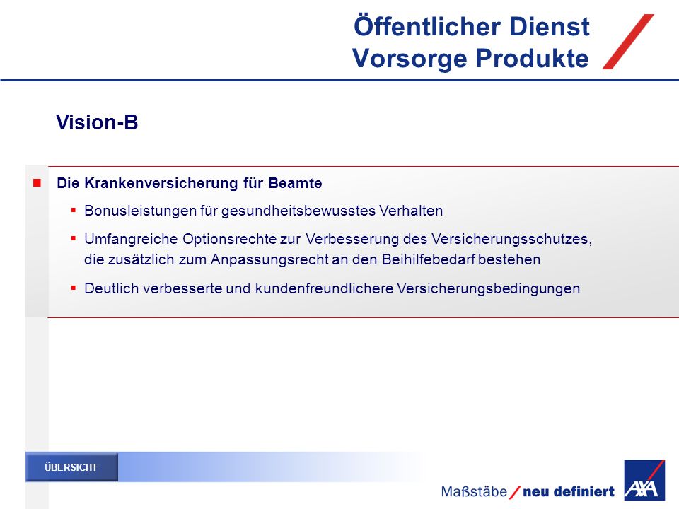 Öffentlicher Dienst Vorsorge Produkte