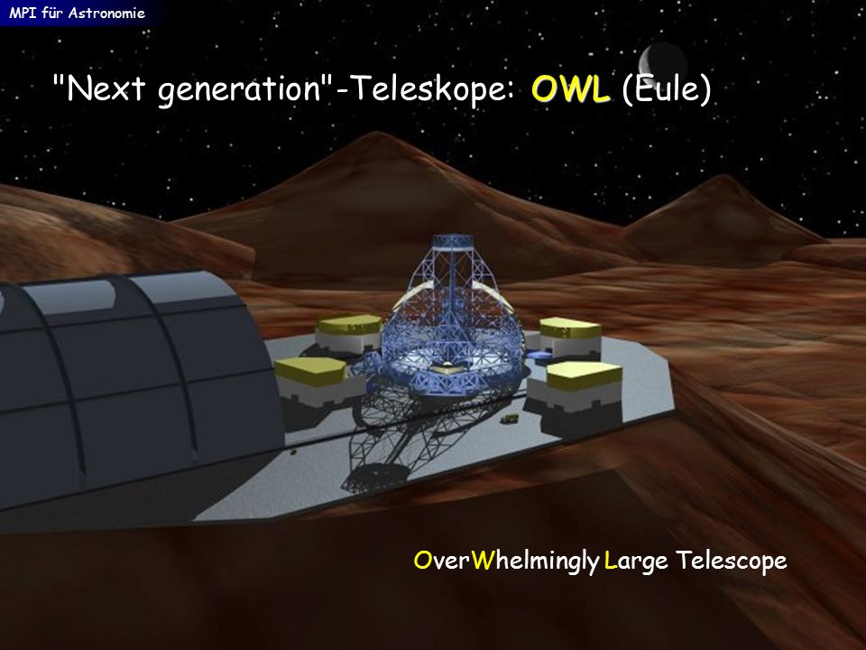 Next generation -Teleskope: OWL (Eule)