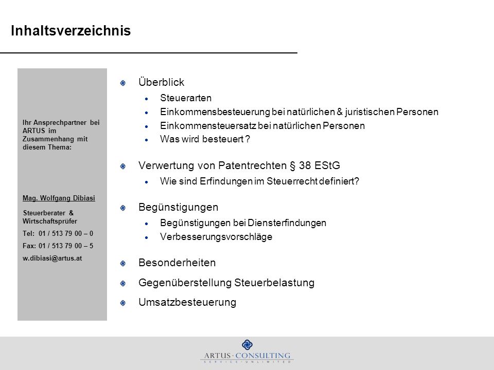Inhaltsverzeichnis Überblick Verwertung von Patentrechten § 38 EStG