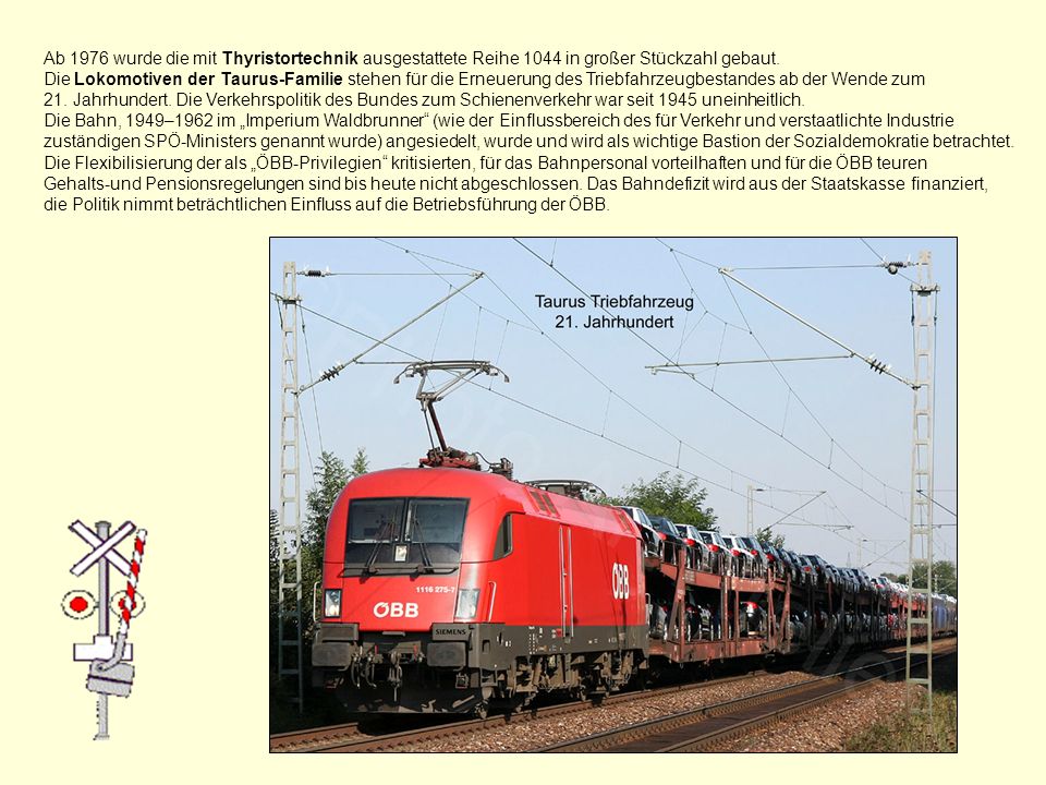 Ab 1976 wurde die mit Thyristortechnik ausgestattete Reihe 1044 in großer Stückzahl gebaut.