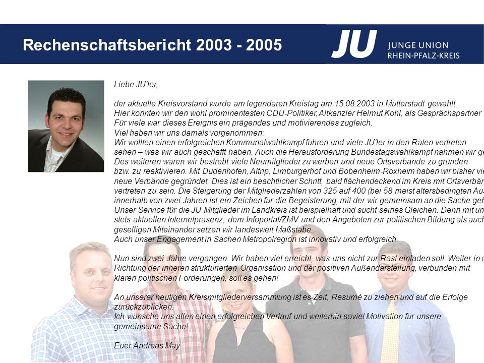 Liebe JU‘ler, der aktuelle Kreisvorstand wurde am legendären Kreistag am in Mutterstadt gewählt.
