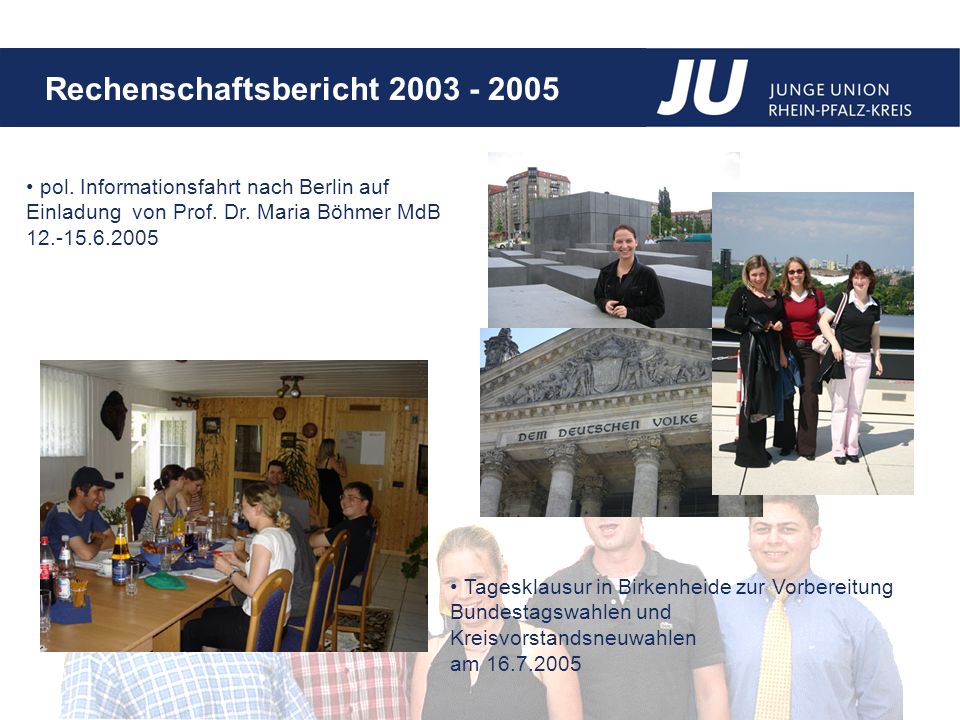 pol. Informationsfahrt nach Berlin auf Einladung von Prof. Dr