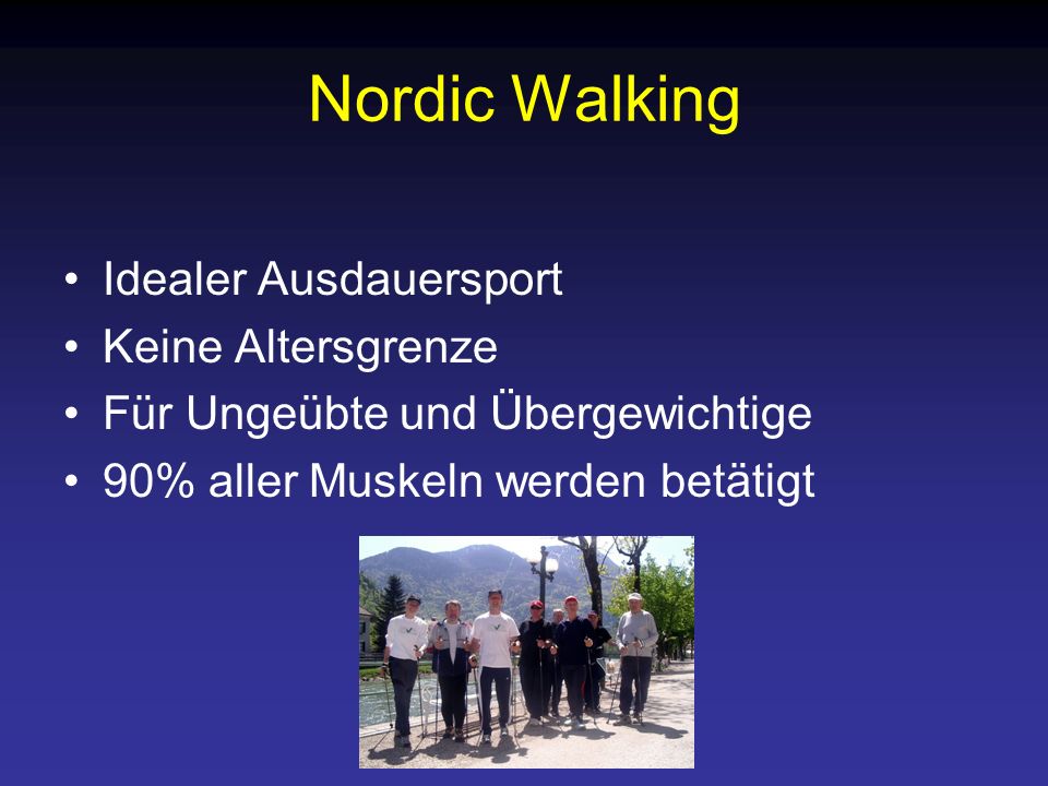 Nordic Walking Idealer Ausdauersport Keine Altersgrenze