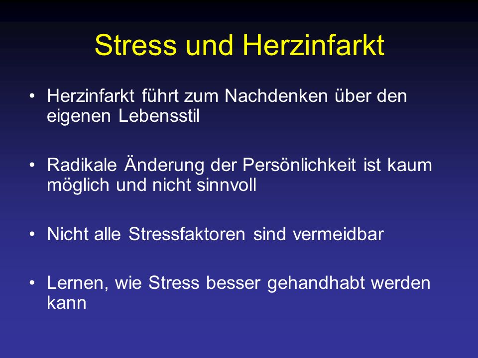 Stress und Herzinfarkt