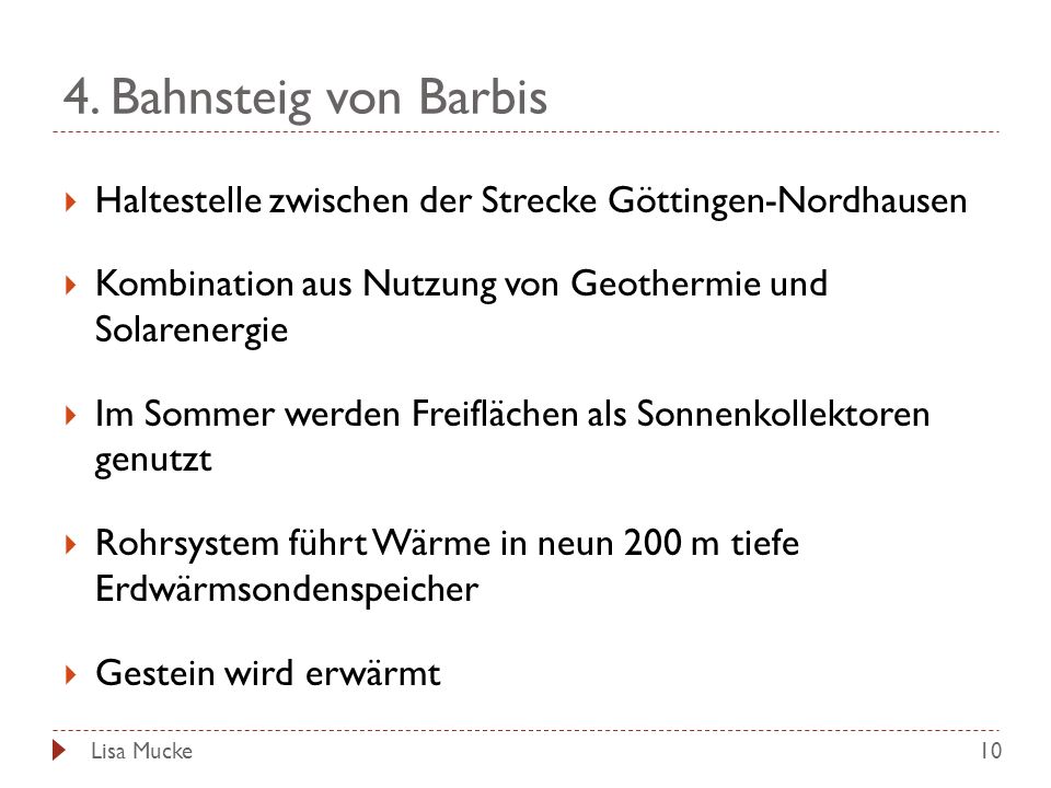 4. Bahnsteig von Barbis Haltestelle zwischen der Strecke Göttingen-Nordhausen. Kombination aus Nutzung von Geothermie und Solarenergie.