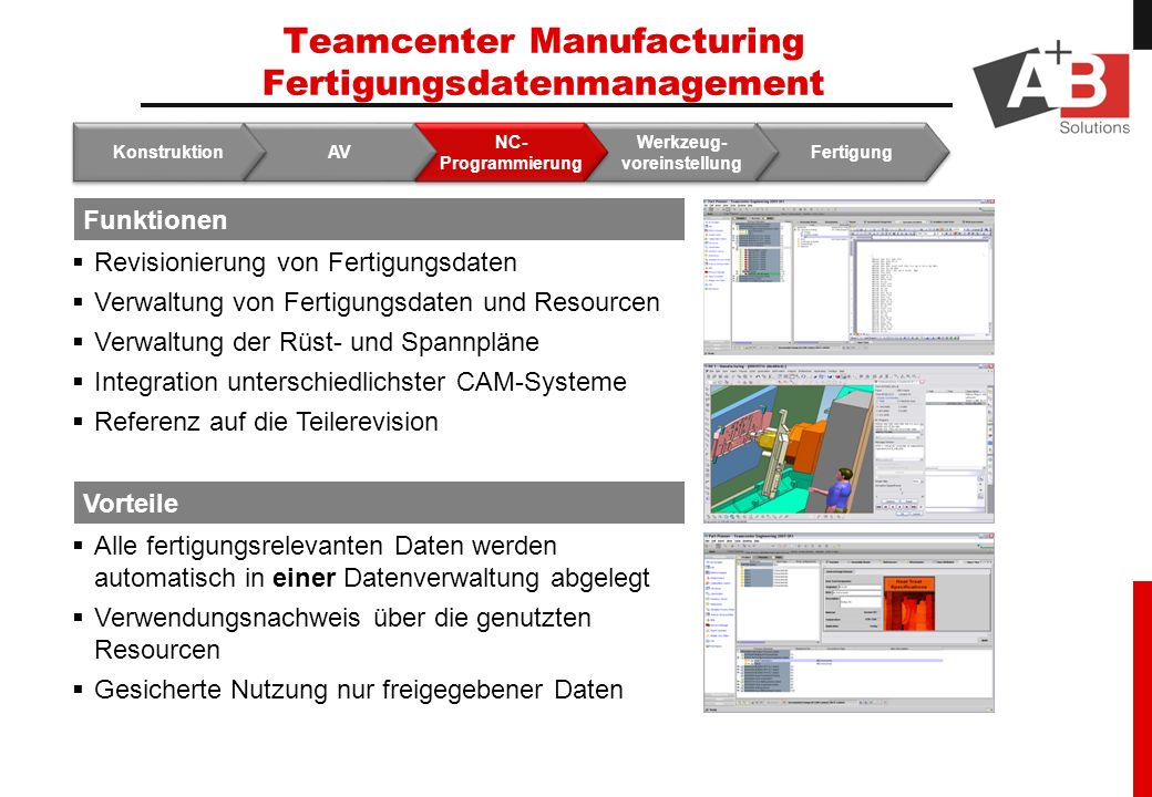 Teamcenter Manufacturing Fertigungsdatenmanagement