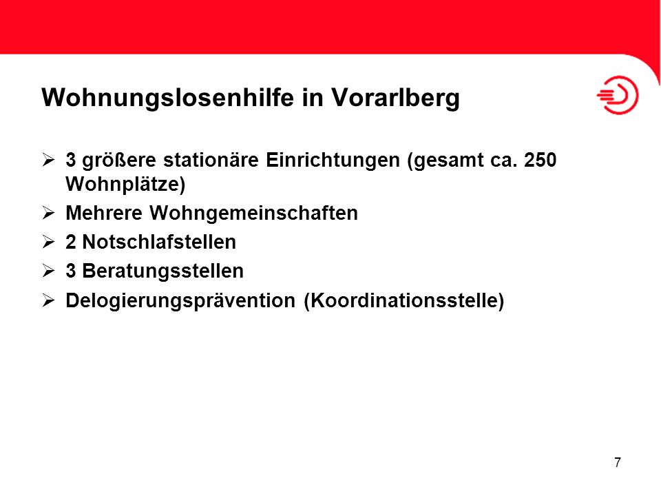Wohnungslosenhilfe in Vorarlberg