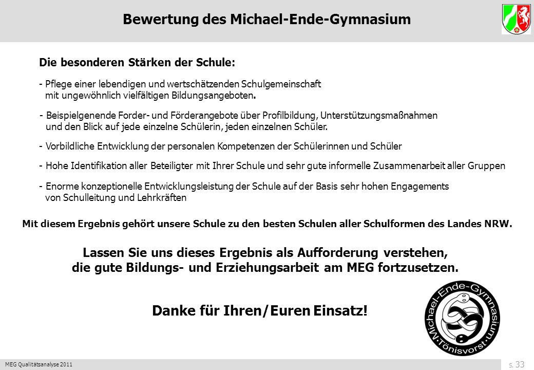 Bewertung des Michael-Ende-Gymnasium