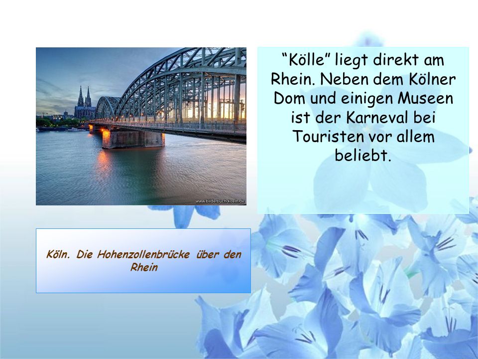 Köln. Die Hohenzollenbrücke über den Rhein