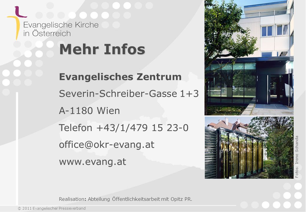 Mehr Infos Evangelisches Zentrum Severin-Schreiber-Gasse 1+3