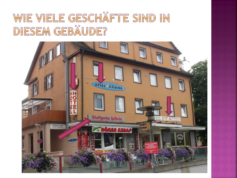 Wie viele GeschÄfte sind in diesem GebÄude