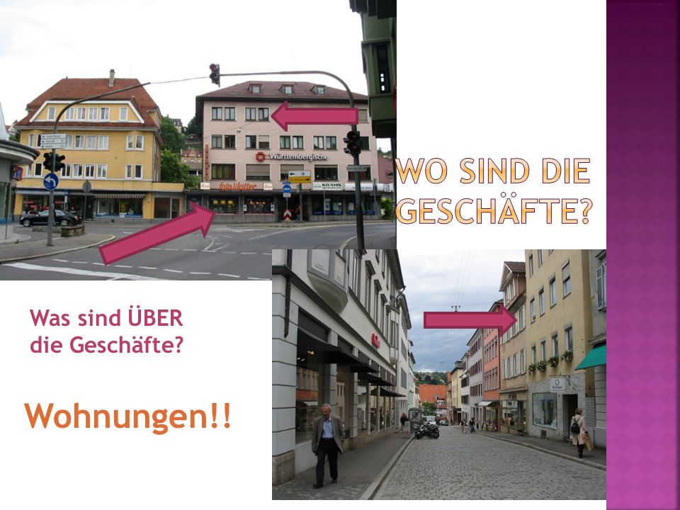 Wo sind die geschäfte Was sind ÜBER die Geschäfte Wohnungen!!