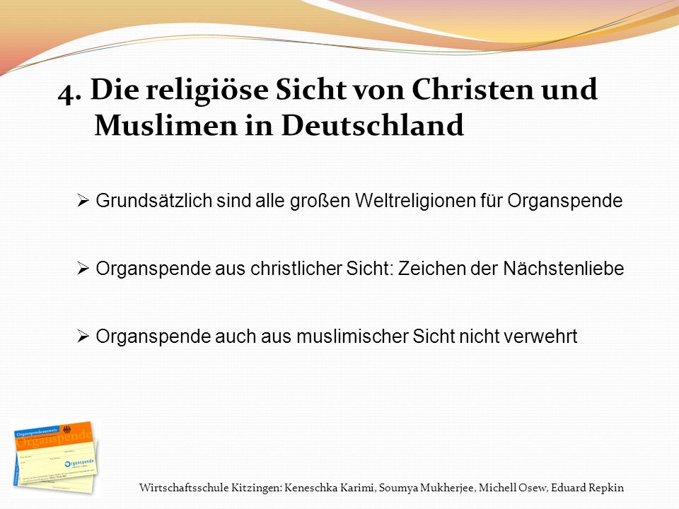 4. Die religiöse Sicht von Christen und Muslimen in Deutschland