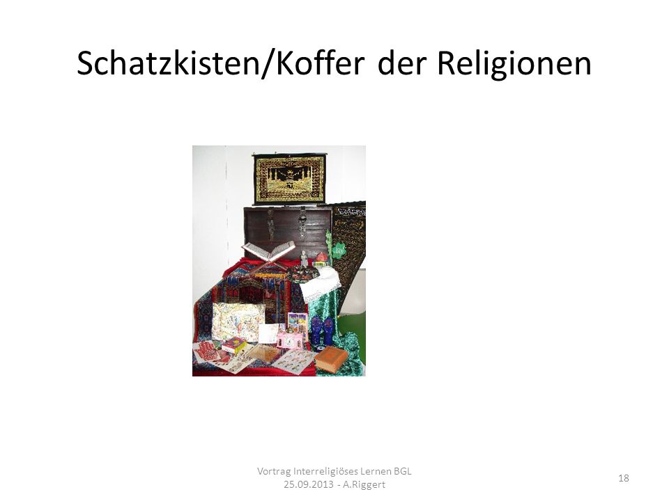 Schatzkisten/Koffer der Religionen