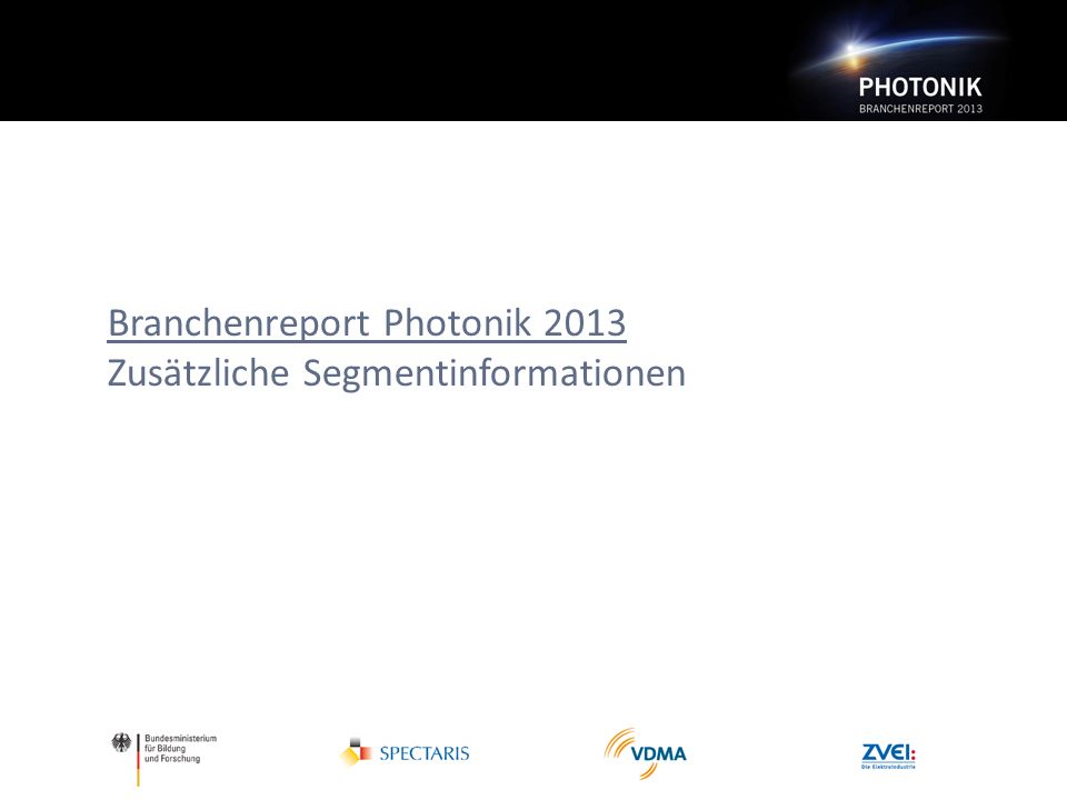 Branchenreport Photonik 2013