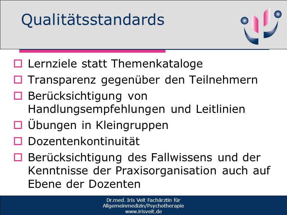 Qualitätsstandards Lernziele statt Themenkataloge