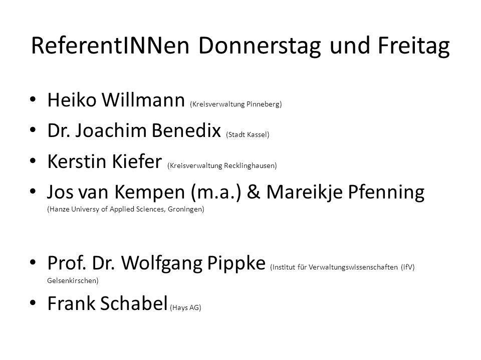 ReferentINNen Donnerstag und Freitag