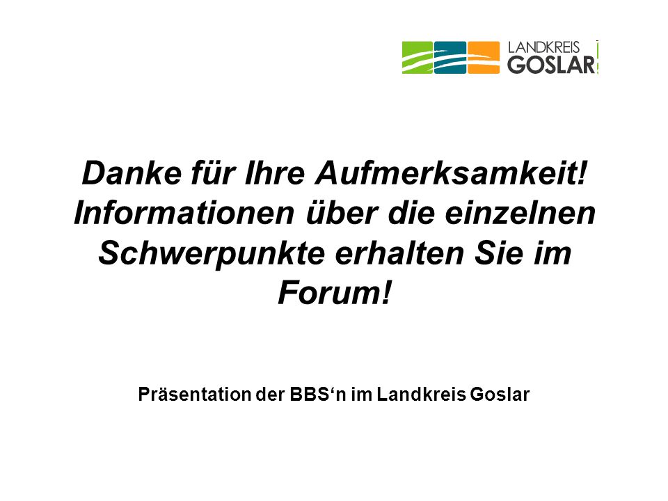 Präsentation der BBS‘n im Landkreis Goslar