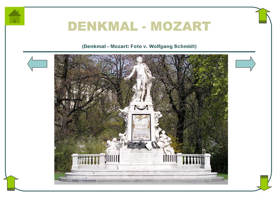 (Denkmal - Mozart: Foto v. Wolfgang Schmidt)