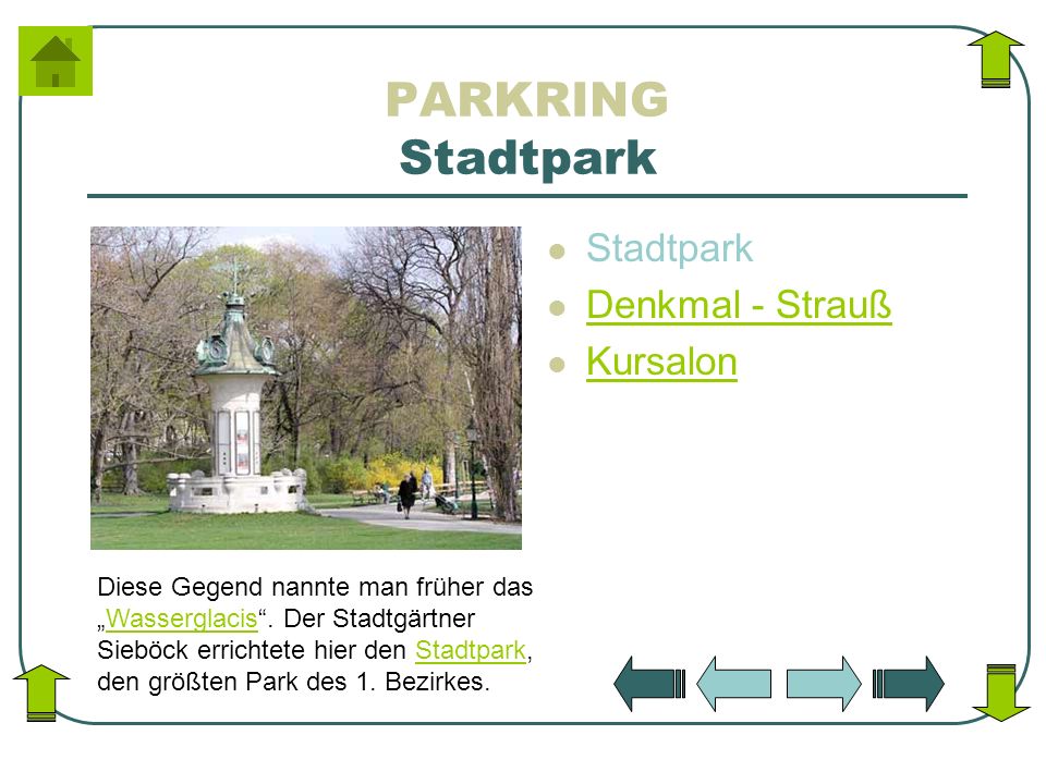 PARKRING Stadtpark Stadtpark Denkmal - Strauß Kursalon