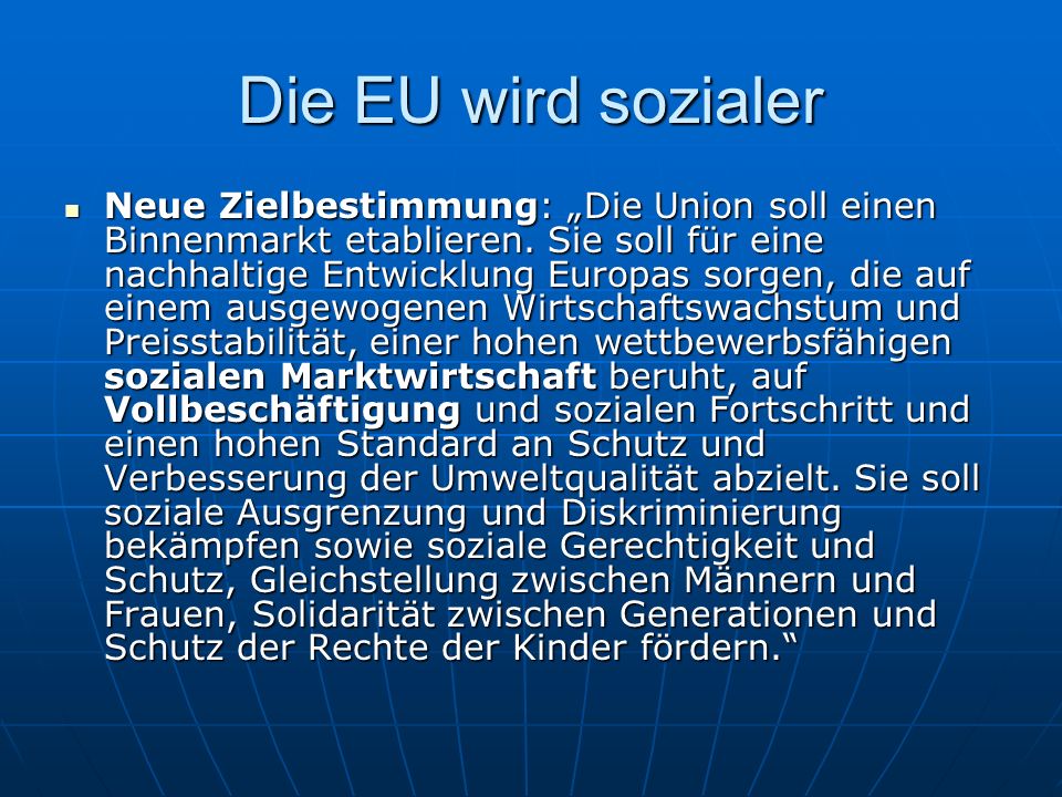 Die EU wird sozialer