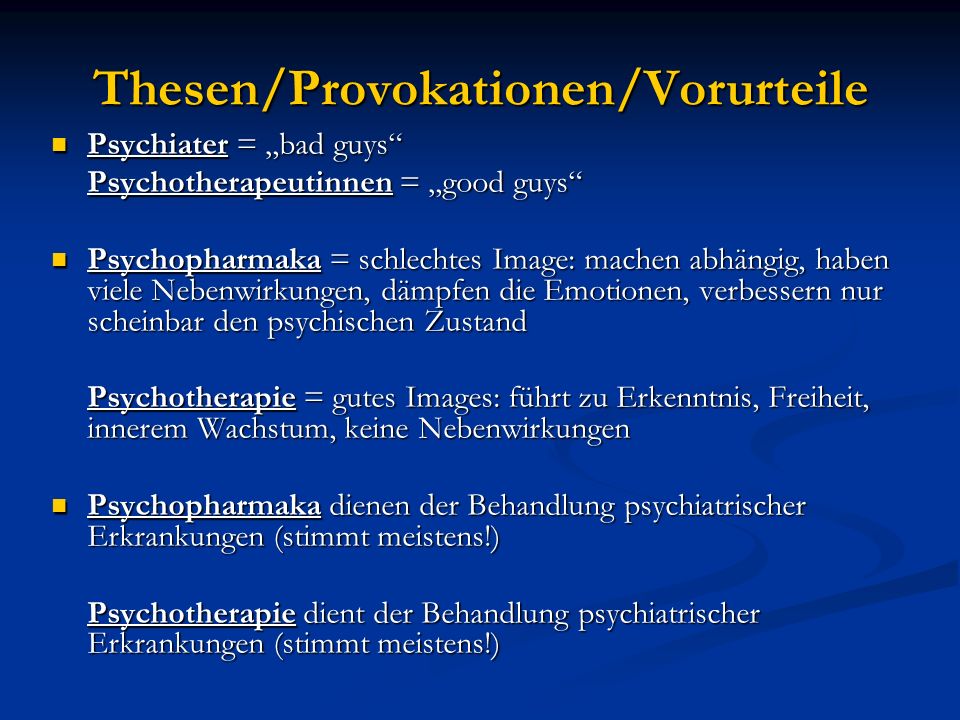 Thesen/Provokationen/Vorurteile