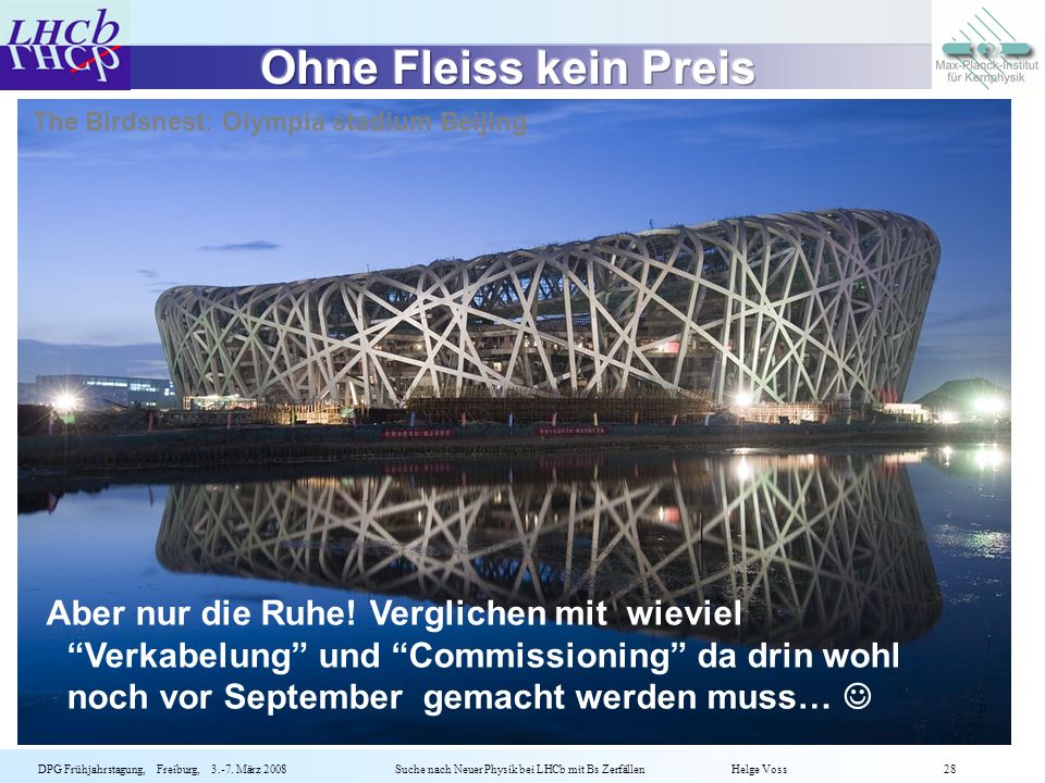 Suche nach Neuer Physik bei LHCb mit Bs Zerfällen Helge Voss