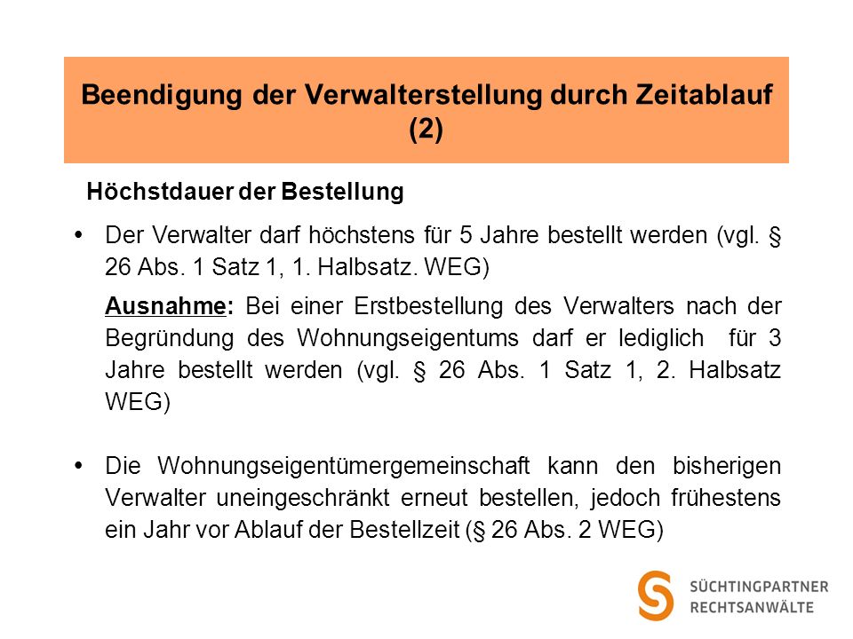Ausgewählte Probleme beim Verwalterwechsel Dr ppt video online