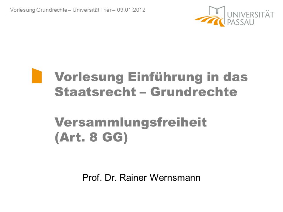 Prof. Dr. Rainer Wernsmann
