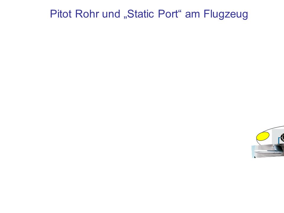 Pitot Rohr und „Static Port am Flugzeug
