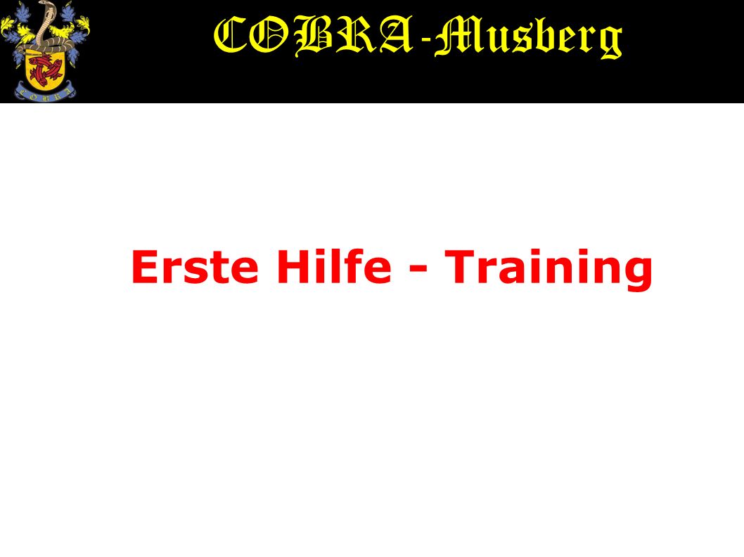 COBRA-Musberg Erste Hilfe - Training