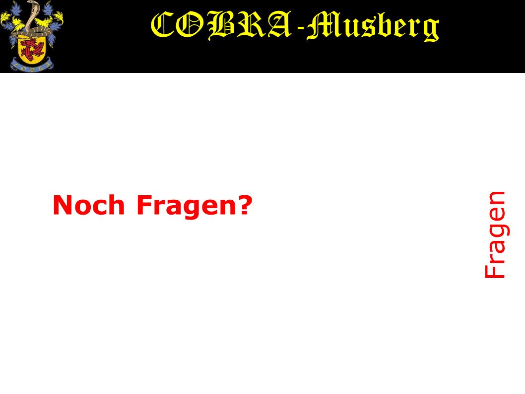 COBRA-Musberg Noch Fragen Fragen
