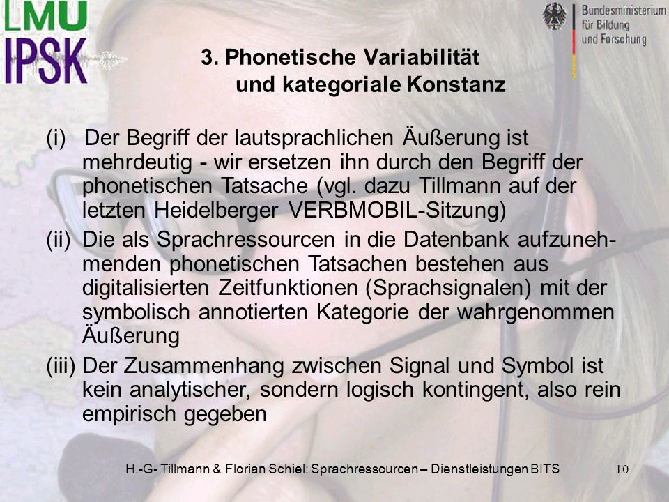 3. Phonetische Variabilität und kategoriale Konstanz
