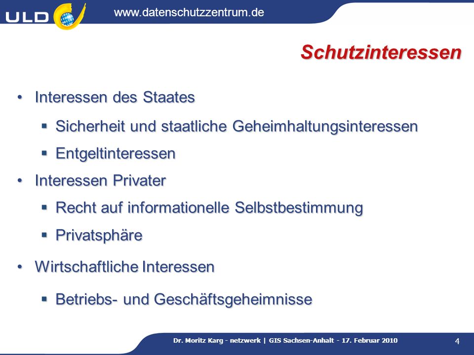 Dr. Moritz Karg - netzwerk | GIS Sachsen-Anhalt Februar 2010