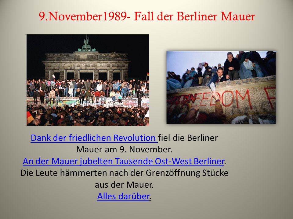 9.November1989- Fall der Berliner Mauer