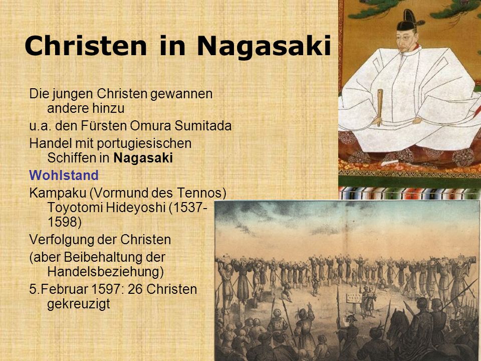 Christen in Nagasaki Die jungen Christen gewannen andere hinzu