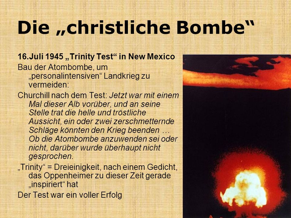 Die „christliche Bombe