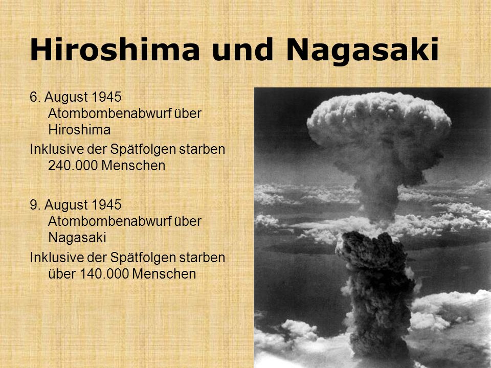 Hiroshima und Nagasaki