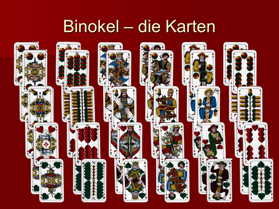 Binokel – die Karten
