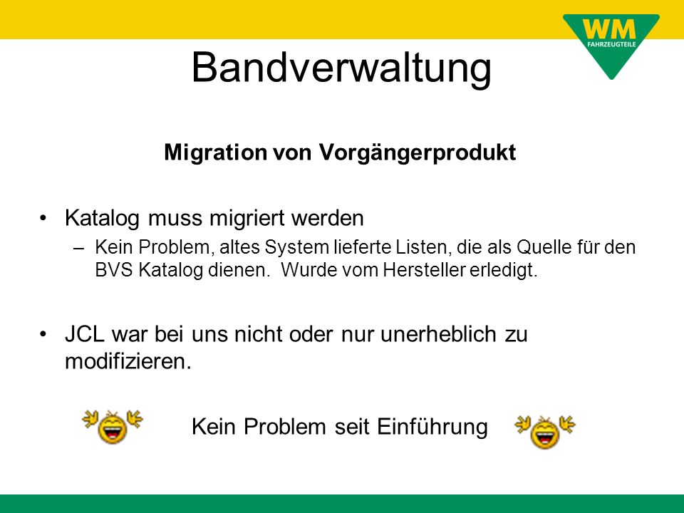 Migration von Vorgängerprodukt