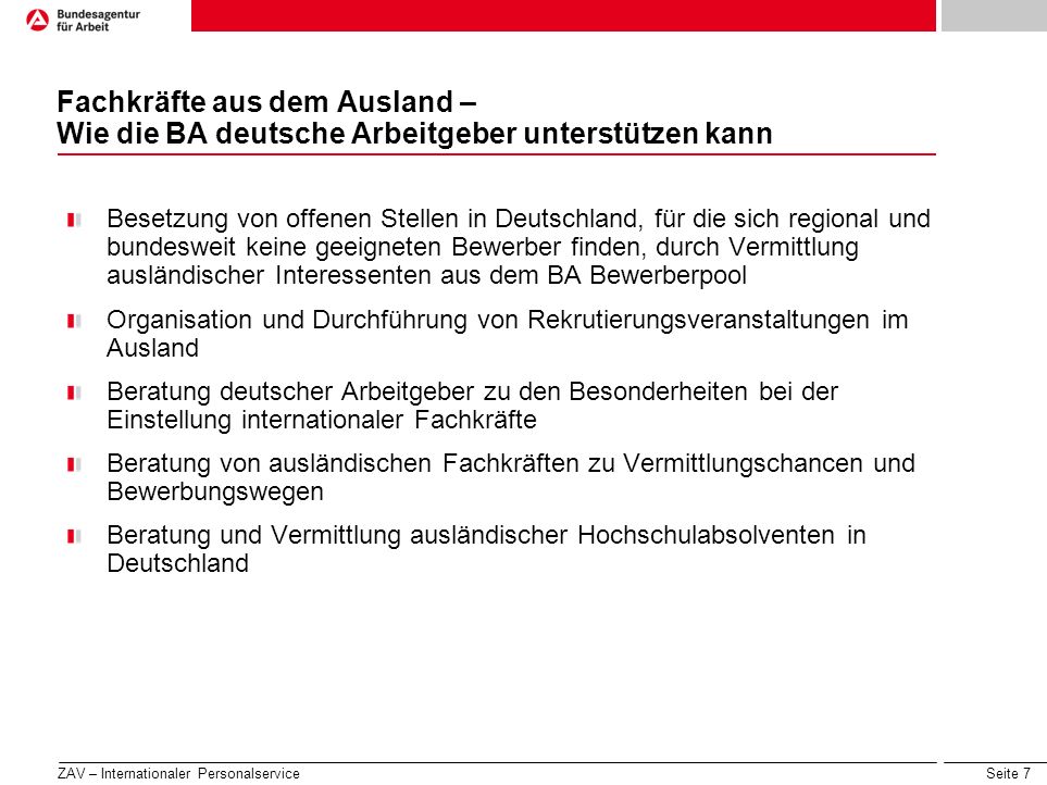 Fachkräfte aus dem Ausland – Wie die BA deutsche Arbeitgeber unterstützen kann