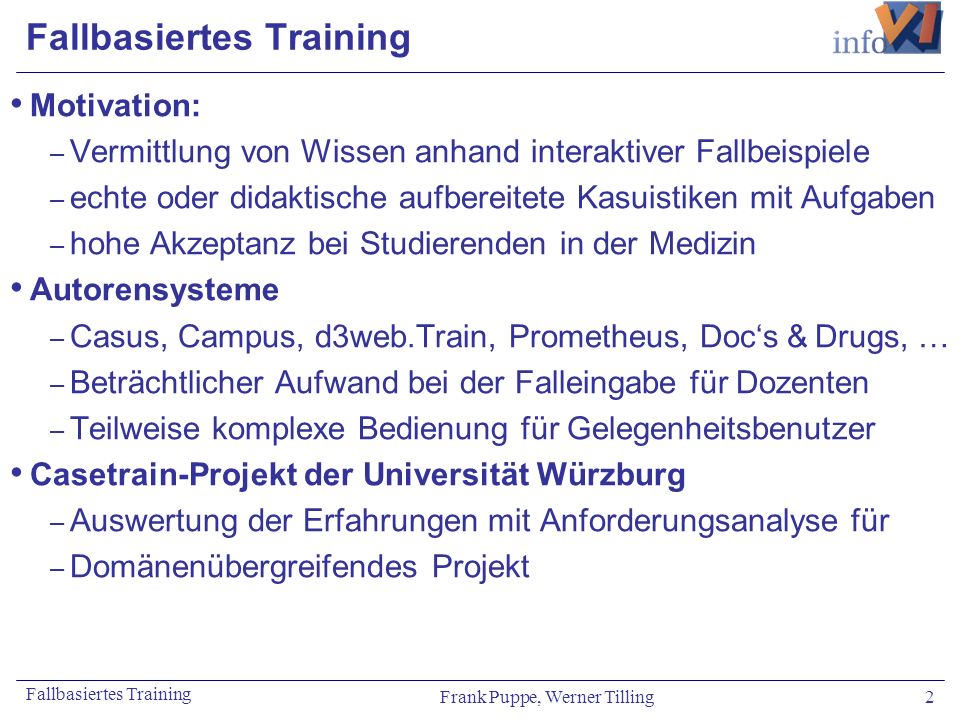 Fallbasiertes Training