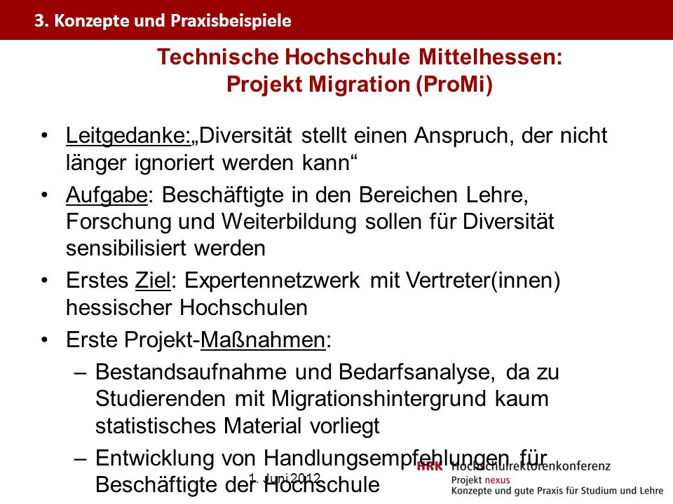 Technische Hochschule Mittelhessen: Projekt Migration (ProMi)