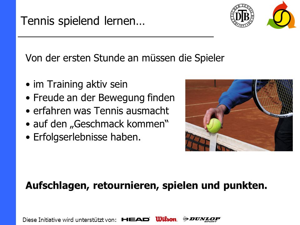 Vortragshilfen zur Präsentation Tennis...PLAY+STAY in Deutschland - ppt  herunterladen