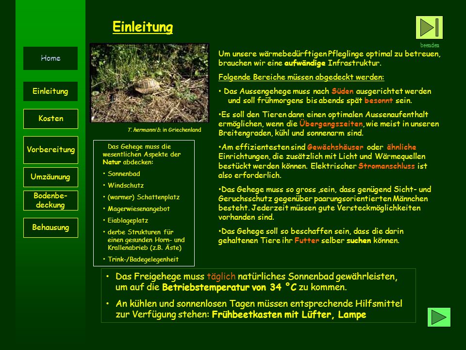 Einleitung beenden. Home. Um unsere wärmebedürftigen Pfleglinge optimal zu betreuen, brauchen wir eine aufwändige Infrastruktur.