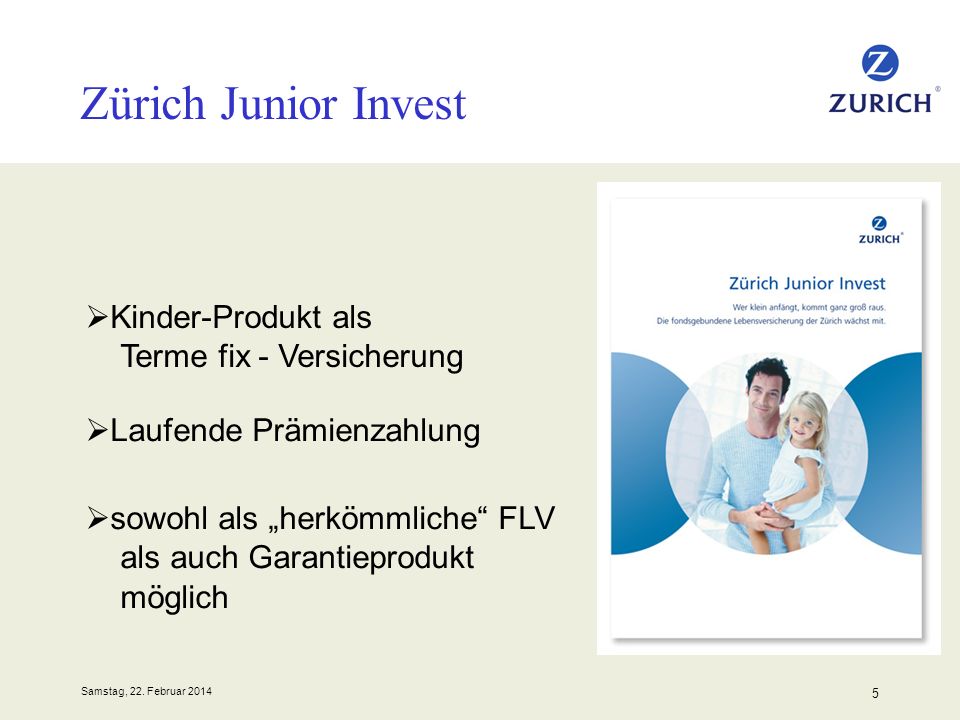 Zürich Junior Invest Kinder-Produkt als Terme fix - Versicherung