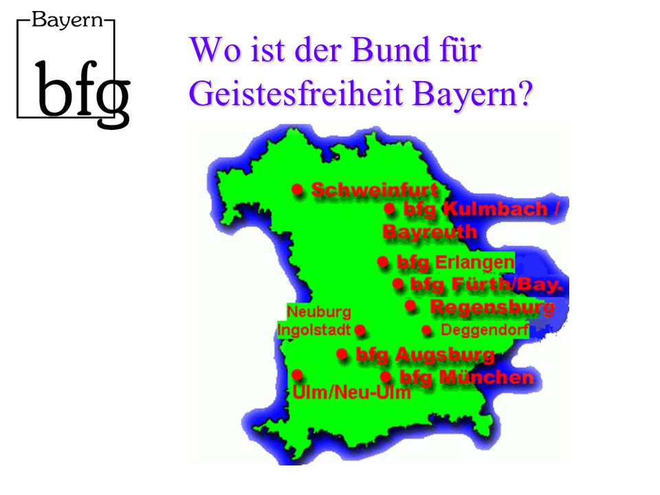 Wo ist der Bund für Geistesfreiheit Bayern