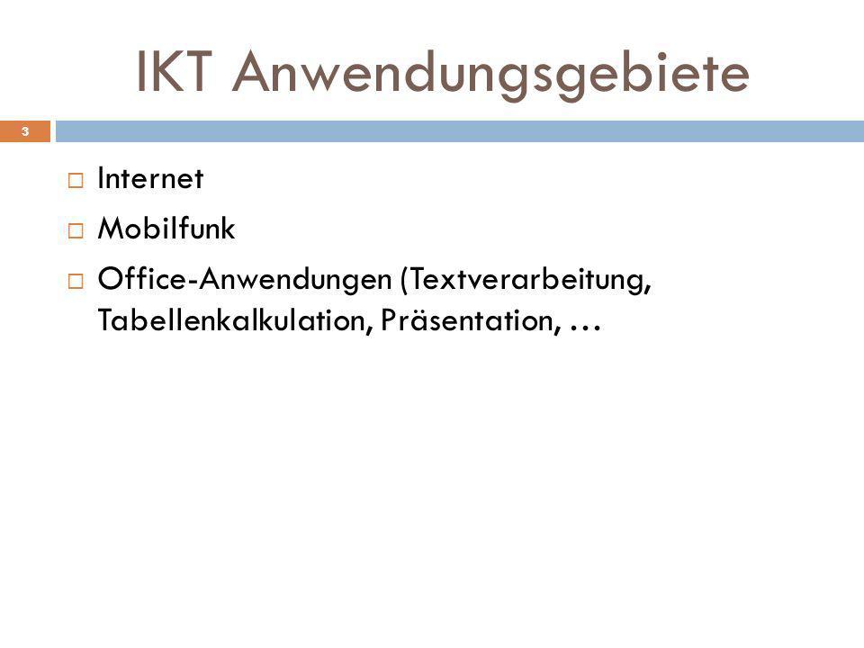 IKT Anwendungsgebiete
