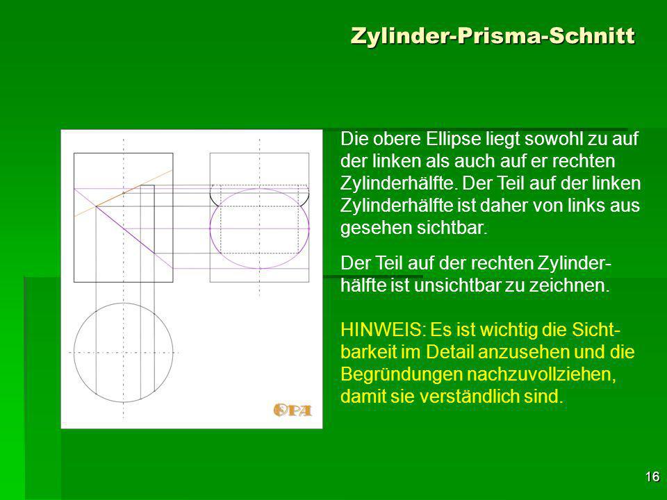 Zylinder-Prisma-Schnitt